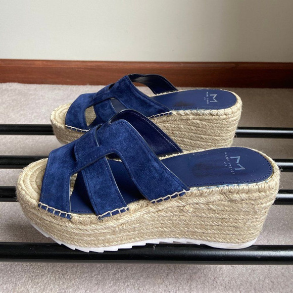 MARC FISHER Robbyn Leather Espadrille Sandal NEW - Picture 3 of 8
